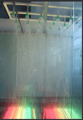 LED fountain lighting test